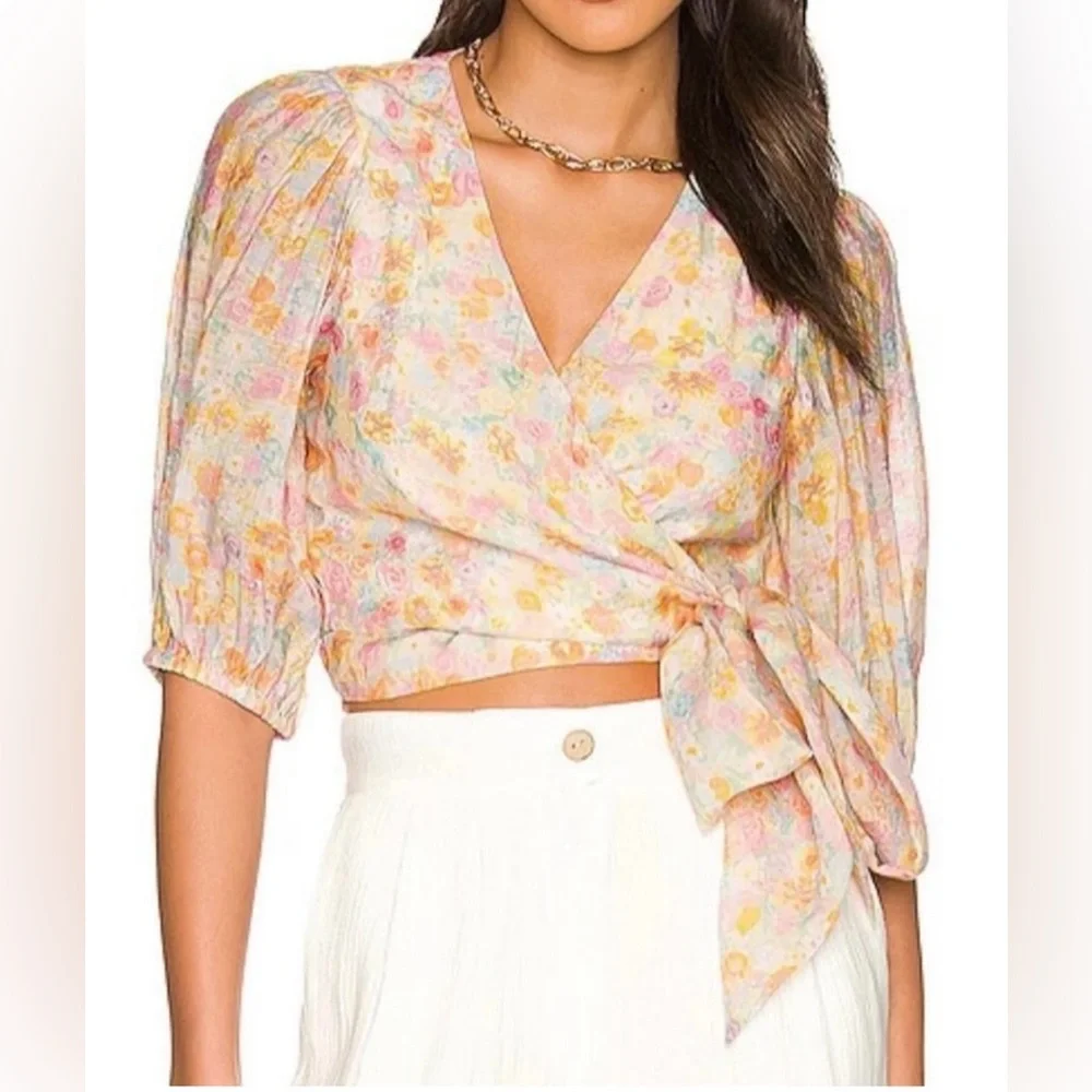 MinkPink Elvire wrap top - Picture 1 of 9